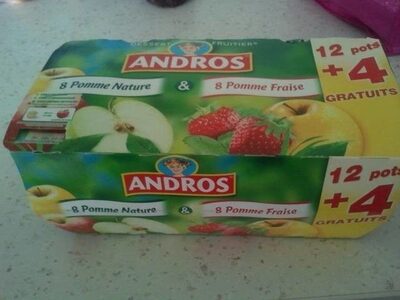 Pomme nature et pomme fraise