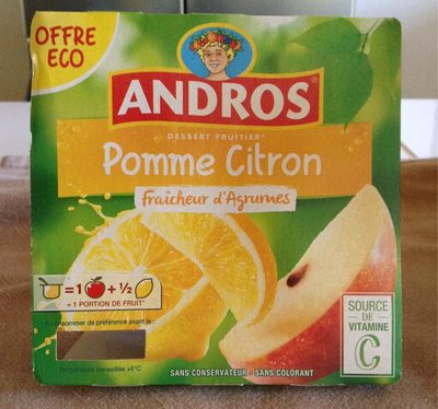 Compote pomme citron front packaging