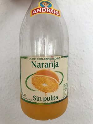 Jus orange sans pulpe