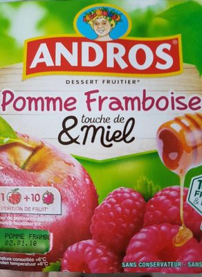 Dessert fruitier pomme framboise et touche de miel