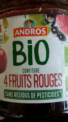 Confiture 4 fruits rouges bio front packaging