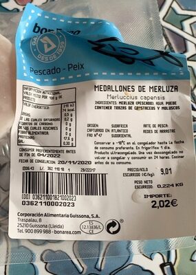 Medallones de merluza