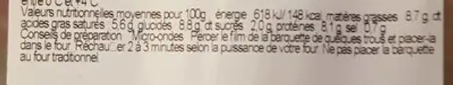 Couscous nutrition facts table