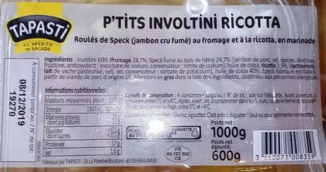 P'tits involtini ricotta