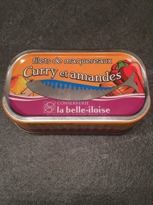Filet de maquereaux curry et amandes front packaging