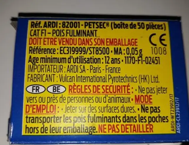 Petsec ingredients label