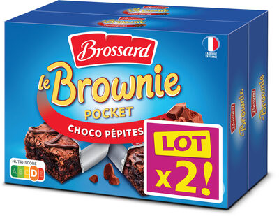 Brossard - lot 2 mini brownie chocolat pepites x8