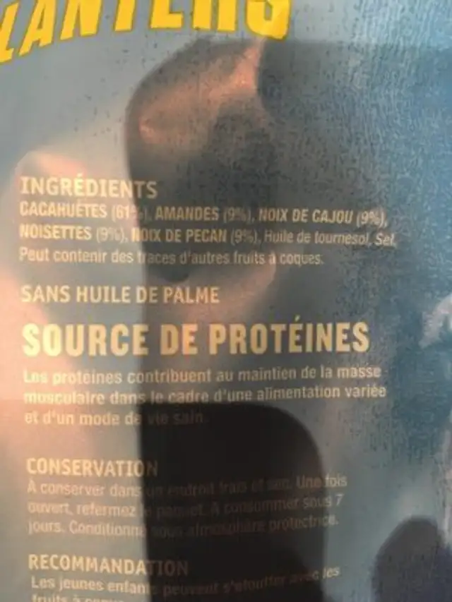Mix sale ingredients label