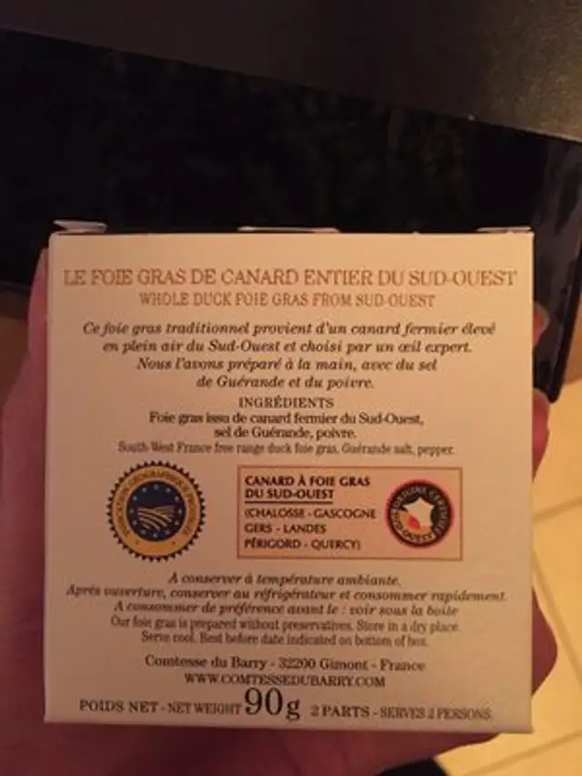 Gourmet-set: Ausgewählte Terrinen Aus Frankreich ingredients label