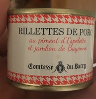 Rillette de porc au piment d'espelette et jambon de bayonne