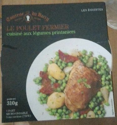 Poulet fermier cuisiné aux légumes printaniers