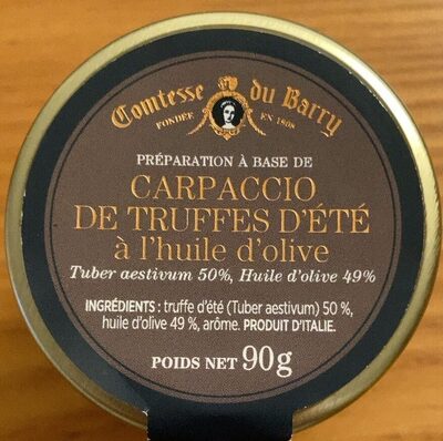 Carpaccio de truffes d’été front packaging