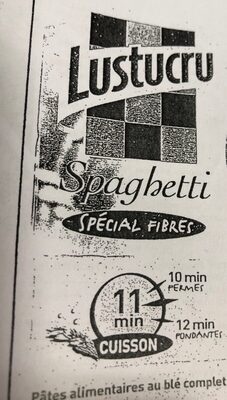 Spaghetti spécial fibre