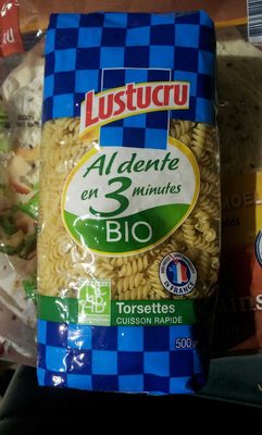 Lustucru Torsettes bio al dente en 3 minutes