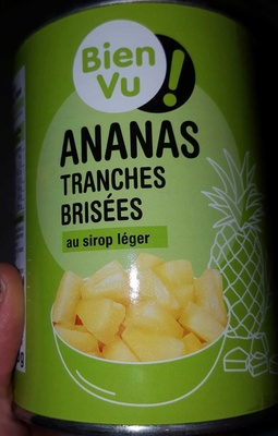 Ananas tranches brisées front packaging