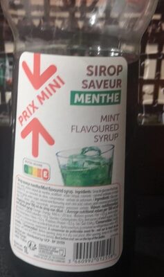 Sirop saveur menthe