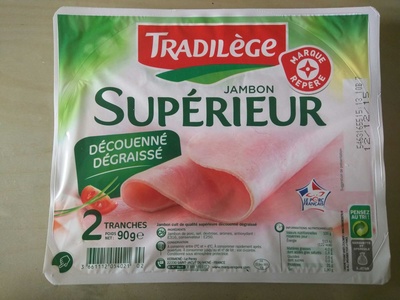 Jambon supérieur découenné dégraissé 2 tranches