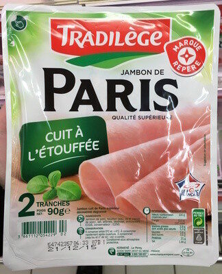 Jambon de Paris découenné dégraissé 2 tranches