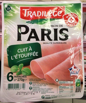 Jambon de Paris découenné dégraissé 6 tranches