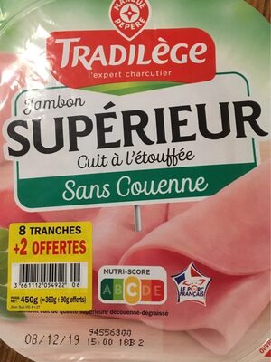 Jambon superieur cuit à l'étouffée