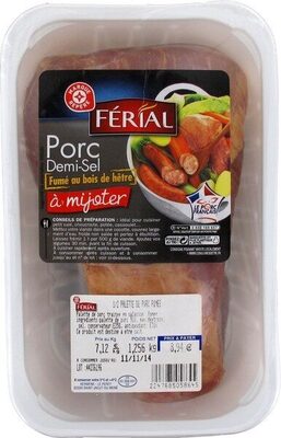 1/2 palette fumée barquette - poids variable