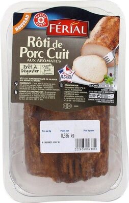 Rôti de porc cuit aux arômates - poids variable