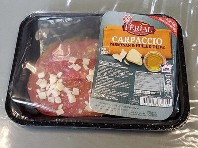 Carpaccio parmesan et huile d'olive