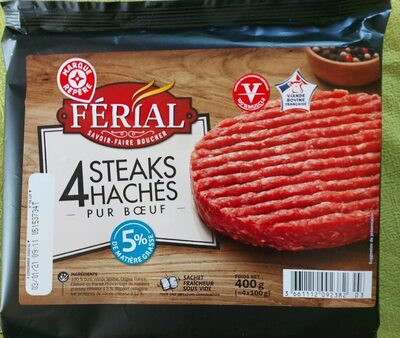 4 Steaks Hachés 5% de matière grasse