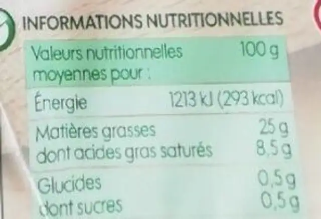 Poitrine fum. fines tr bio 2x5 nutrition facts table