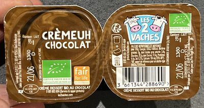 Crèmeuh chocolat front packaging