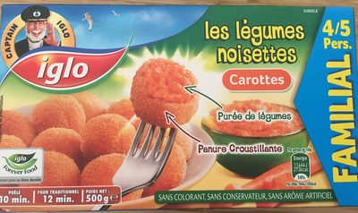 Légume Noisettes Carottes, 500 Grammes, Marque Iglo