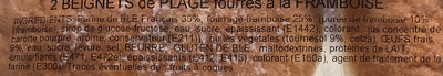 Beignets de plage à la framboise ingredients label