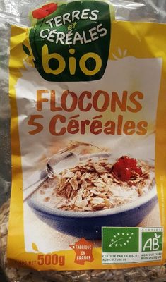 Flocons 5 céréales front packaging