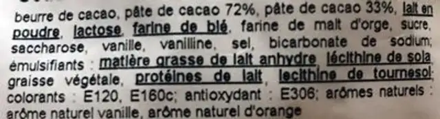 4 Saisons ingredients label