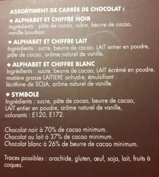 De neuville ingredients label