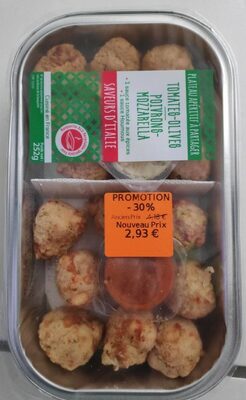 Tomates-olives et poivrons-mozzarella