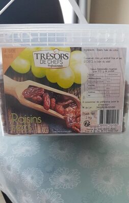 Raisins secs front packaging