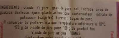 Sable normand ingredients label