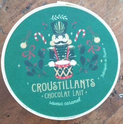 Croustillants chocolat lait saveur caramel front packaging