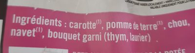 Légumes pour potée ingredients label