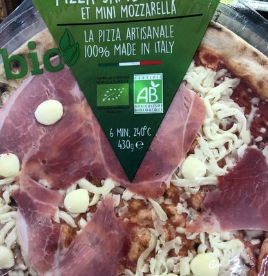 Pizza jambon cuit et mini mozzarella (BIO)