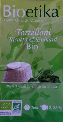 Tortelloni ricotta et épinards bio