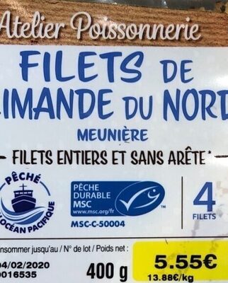 Filets de limande du nord