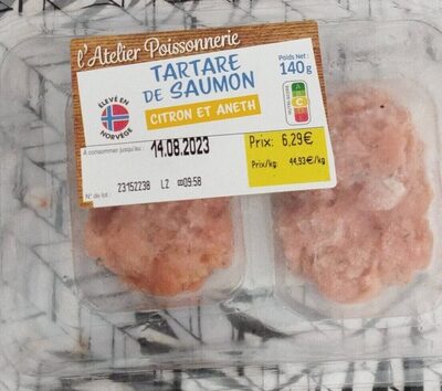 Tartare de saumon Citron et Aneth