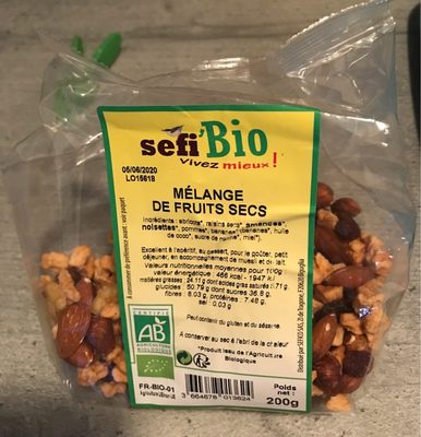 Melange de fruits secs