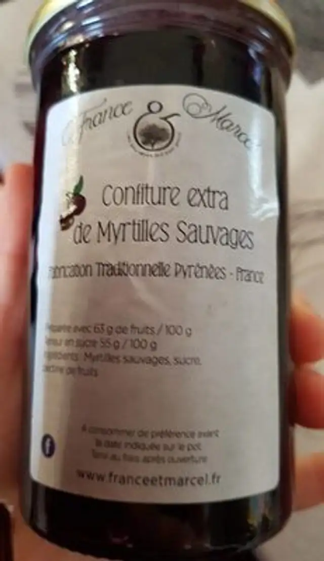 Confiture extra de myrtilles sauvages