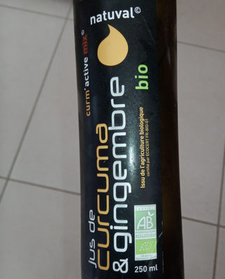Jus De Curcuma Et Gingembre Bio - 250 ML - Natuval