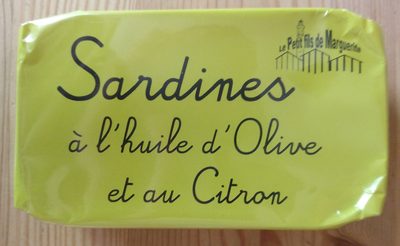 Sardines à l'Huile d'Olive et au Citron front packaging