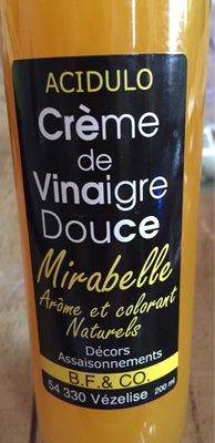 Crème de vinaigre Douce Mirabelle