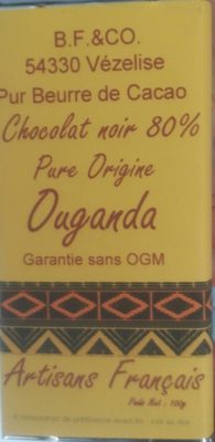 Chocolat noir 80% Ouganda
